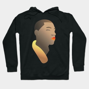 Portrait LGBTQ with orange lipstick Hoodie